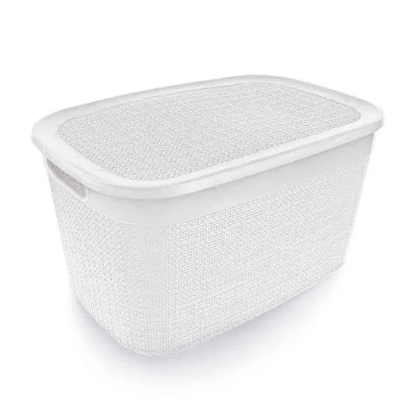 Cesto Juta Europa Grande Branco 22,3x28x41cm - Nitron
