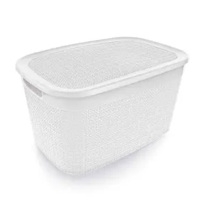 Cesto Juta Europa Grande Branco 22,3x28x41cm - Nitron