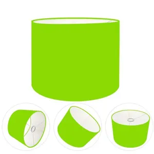 Cúpula Abajur Cilíndrica Cp-7015 ø35x25cm Verde Limão