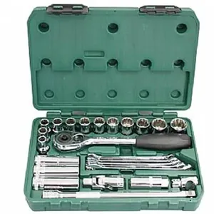 Jogo de Chave Soquete Sextavado Extriado 1/2"" Com 25 Peças - ST09506SJ - SATA