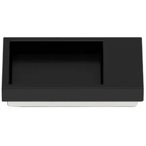 Cuba de Sobrepor Roca Skyline Horizon Quadrada Com Tampo 60x38cm - Mate Black (MP)