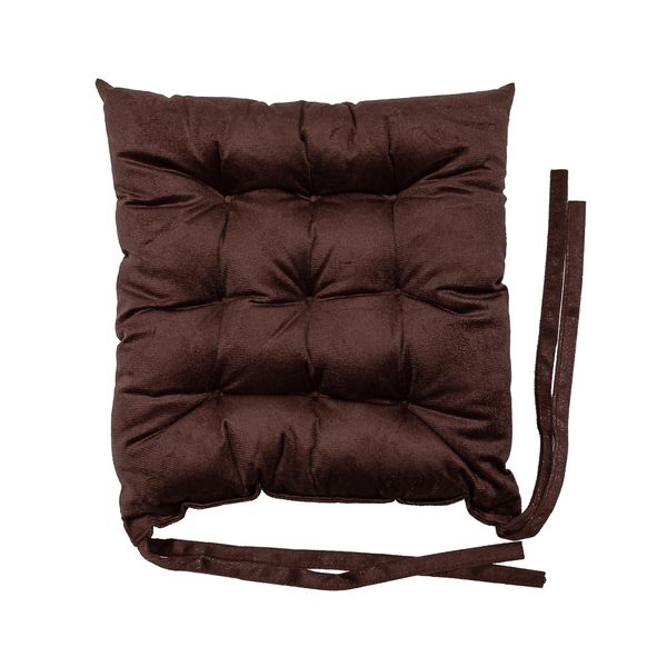 Almofada Futon Hedrons 42x42cm Veludo Marrom
