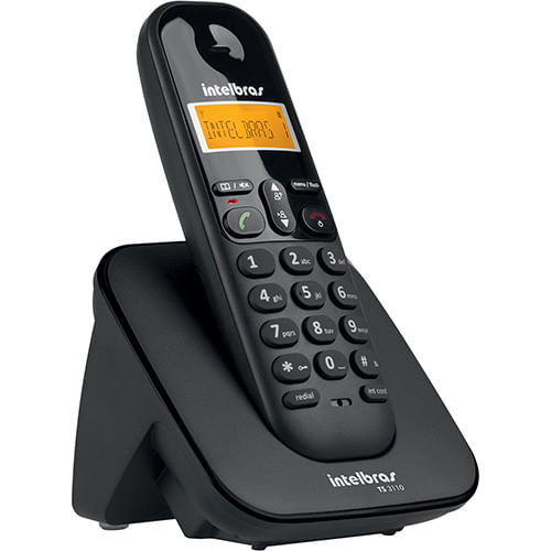 Telefone Sem Fio Intelbras TS 3110 Display Luminoso Identificador de Chamada e Tecnologia DECT 6.0 Preto