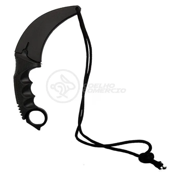 Knife Black Karambit Preto Aço Counter Strike