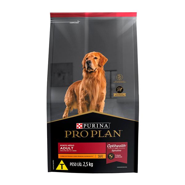 Ração Pro Plan Cães Adultos Raças Médias 2,5 kg