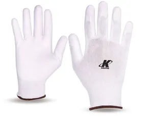 Luva Tricotada de Nylon com Revestimento em Poliuretano - KALIPSO Luva nylon palma poliuretano branca G 02.09.13 - KALIPSO