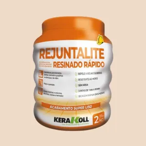 Rejunte Resinado Seca Rápido 2kg Kerakoll Rejunte Rejuntalite Resinado Seca Rápido Champagne 2kg Kerakoll