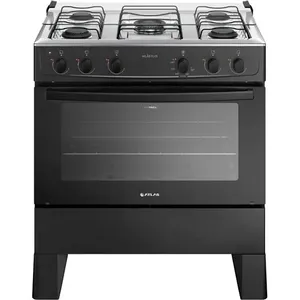 Fogão 5 Bocas Atlas Milão Mesa de Inox Preto