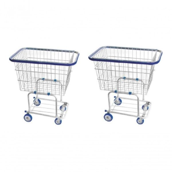 Carrinho de Condomínio Kit 02 Carrinhos Supermercado 140L Estrutura Reforçada Galvanizado Prata Premium Colchões Carrinho de Condomínio Kit 02 Supermercado 140L Estrutura Reforçada Galvanizado Prata