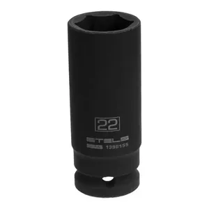 Soquete Impacto 1/2'' 22mm Crmo Longo Hexagonal 1pc Stels