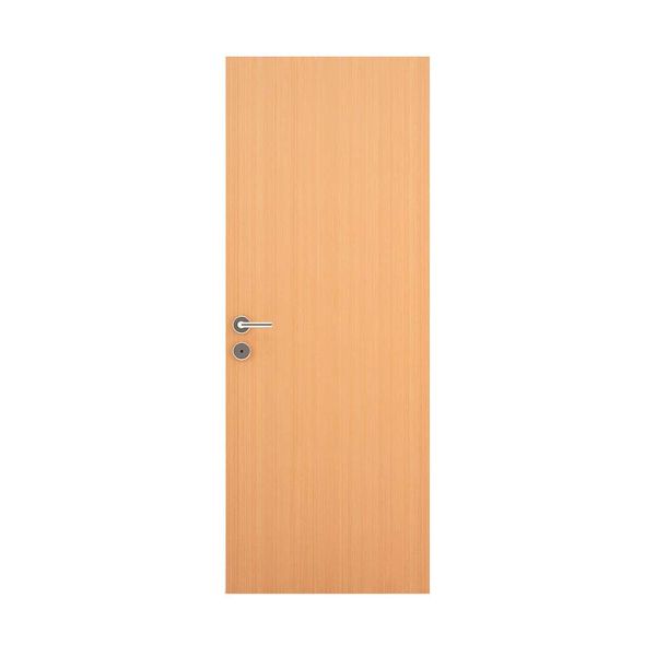 Folha de porta lisa de madeira Vert 210x72x3,5cm padrão mogno