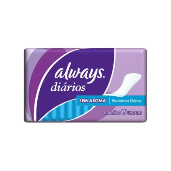 Protetor Diário Always Com Perfume Regular 15 Unidades