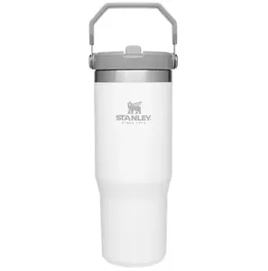 Garrafa Térmica Stanley Flip Straw Tumbler Branco Polar 887ml