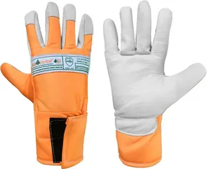 Luva Vaquete com Dorso Nylon Tamanho 9" Anti-corte - Tecmater
