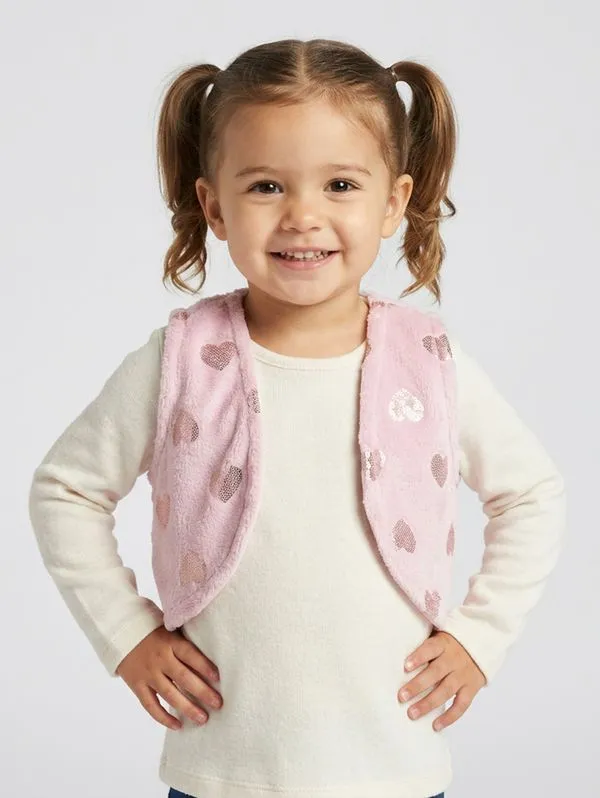 Colete Fleece Infantil Para Menina - ROSA 2