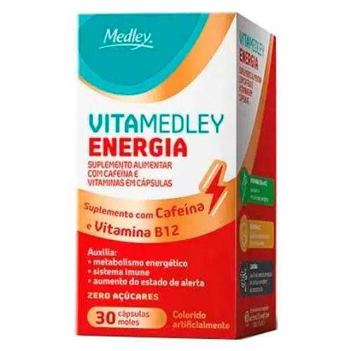 Suplemento Vitamínico Vita Medley Energia 30 Cápsulas