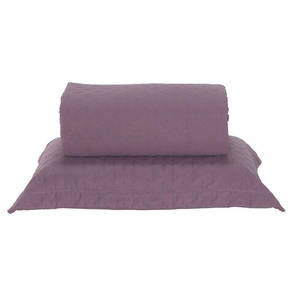 Cobre Leito Solteiro Milão Dupla Face Micropercal 200 Fios 2 Peças - Rose Cassis