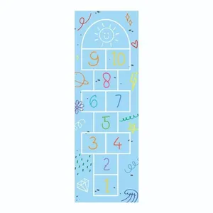 Tapete Adesivo Amarelinha Escola 03 Sensorial Infantil para Quarto 150cm X 50cm OEM Tapete Adesivo Amarelinha Escola 03 Sensorial Infantil para Decoração de Quarto OEM