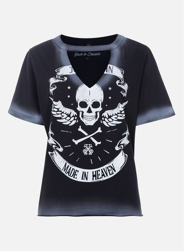 Camiseta Justa Skull Wings John John Feminina M