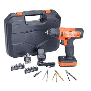 Parafusadeira e Furadeira de Impacto 3/8" (10mm) 12V com 28 Acessórios Bivolt BCD712VHDKBR - Black & Decker