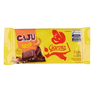 Tablete de Chocolate Garoto 80g Castanha de Caju