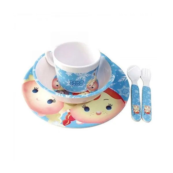 Kit Refeição Infantil Watts 5 Peças Tsum Tsum Frozen (MP)