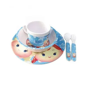 Kit Refeição Infantil Watts 5 Peças Tsum Tsum Frozen (MP)
