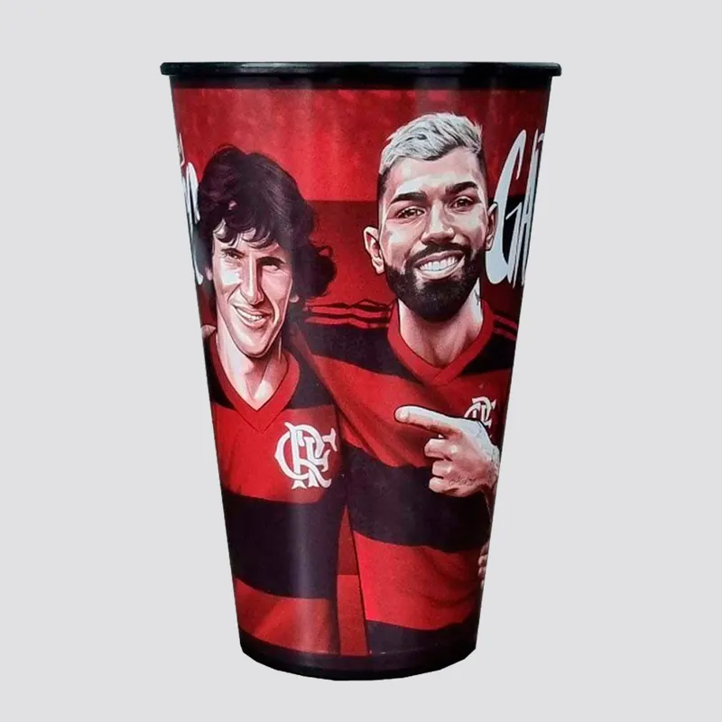 Copo Flamengo Ídolos Zico e Gabigol