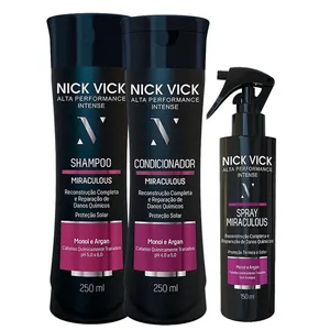Kit Nick Vick Reestruturador - Shampoo - Condicionador - Spray