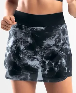 SHORT SAIA FITNESS ESTAMPADO PRETO P