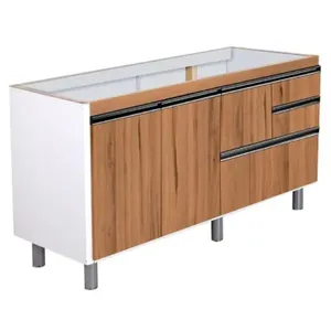 Armário Coliseu 144,1 cm 2 Gavetas + Gavetão Nogal - 586229 - AJ RORATO