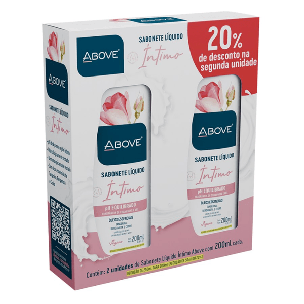 Sabonete Íntimo Líquido Above Kit 20% Na Segunda Unidade 200ml