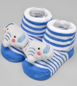 Pantufa Antiderrapante com Chocalho Bichinhos Divertidos Elefante