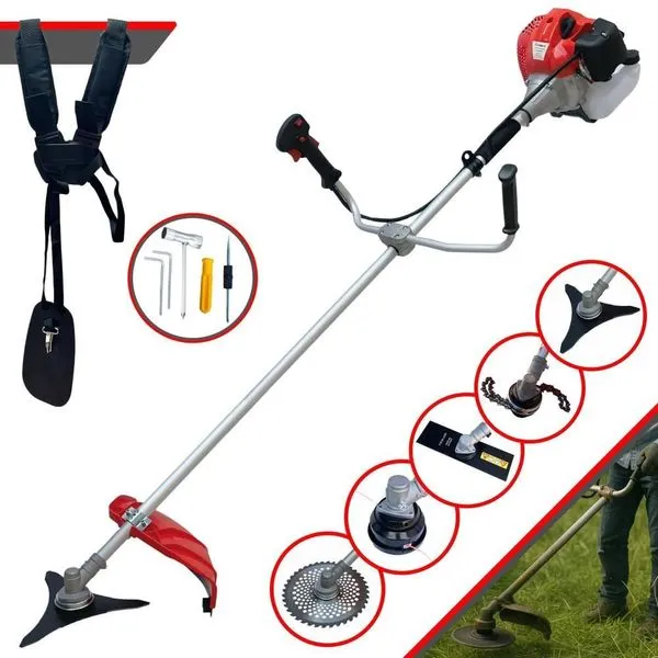 Roçadeira Profissional CG430P 5 em 1 com Faca 3 Pontas, Faca 40 Dentes e Trimmer 43CC 2HP à Gasolina Roçadeira CG430P 5 em 1 com Faca 3 Pontas, Faca 40 Dentes e Trimmer 43CC 2HP à Gasolina