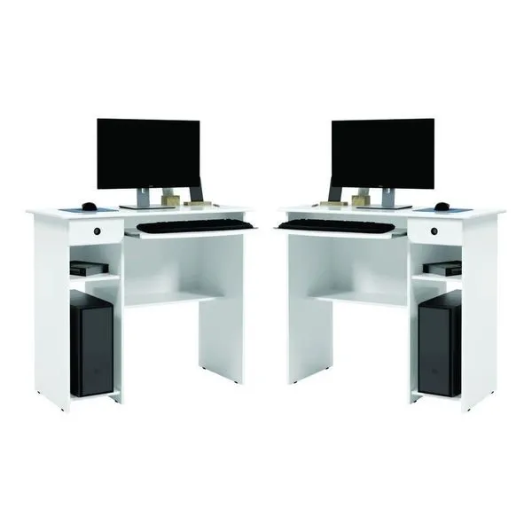 Conjunto Mesa De Computador Afrodite Branco