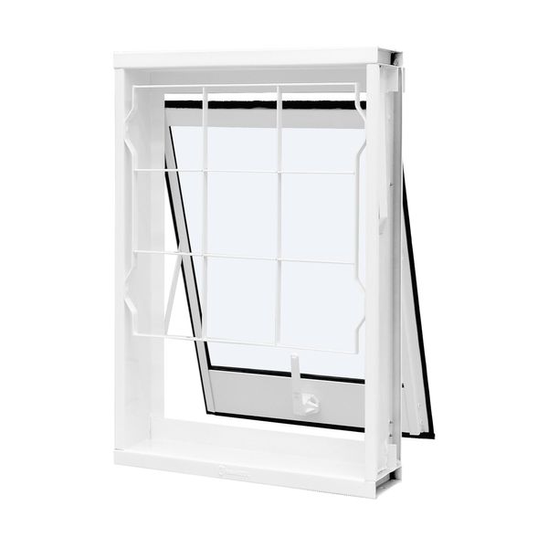 Janela Maxim-ar Grade Quadriculada Vidro Liso 80X60X12 Qualitysol Ramassol