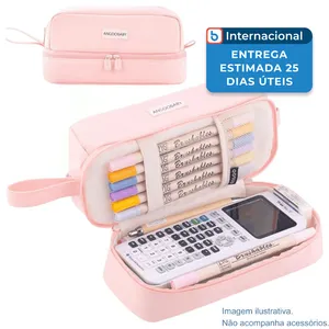 Estojo com 2 Compartimentos Angoobaby Rosa A-MBI