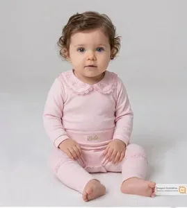 Conjunto Body Borboletas Rosa Rosa - M