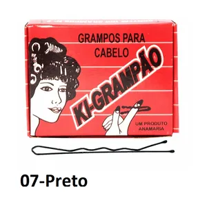 Grampos para Cabelo Ki-Grampao Preto N-7 - Ki-Grampo