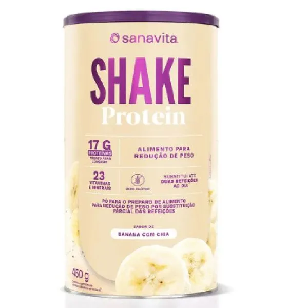 Shake Protein Banana com Chia Sanavita 450g