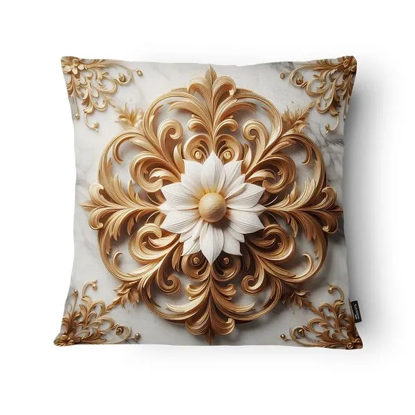 Capa Almofada Floresta Viva Medalhão Arabesco Veludo 43x43cm 2613 - Tuti Gottô