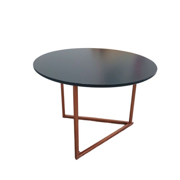 Mesa de Centro Jade Base de Aço Cobre Industrial Lançamento