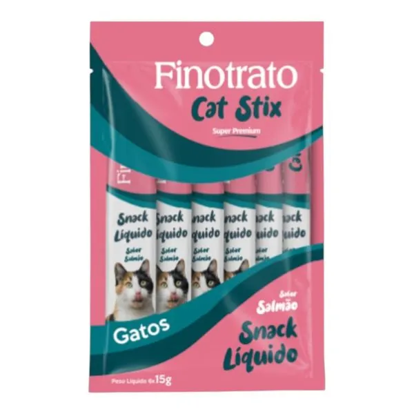 Pestico Cremoso Cat Stix Finotrato Salmão 90g 6 Unidades (MP)
