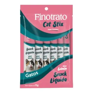 Pestico Cremoso Cat Stix Finotrato Salmão 90g 6 Unidades (MP)