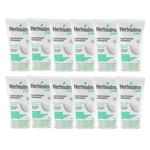 Kit Desodorante Antitranspirante Creme Herbíssimo Care Monoi e Ácido Hialurônico 55g - 12 Unidades Kit Desodorante Antitranspirante Creme Herbíssimo Care Coco E Vitamina C 55g - 12 Unidades