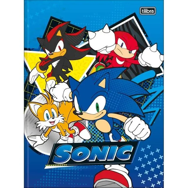 Caderno Brochurão 48 Folhas Capa Dura Sonic