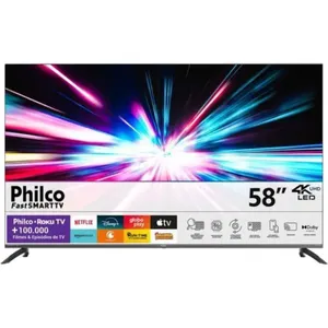 Smart TV 58" Philco LED 4K Google TV Wi-Fi Bluetooth HDR10 Dolby Audio Google Assistente