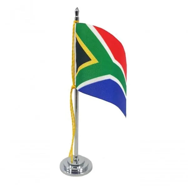 Mini Bandeira De Mesa áfrica Do Sul 15 Cm Poliéster