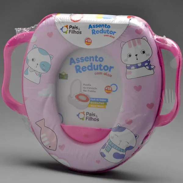 Assento Redutor com Alça Rosa - 2466