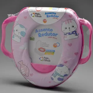 Assento Redutor com Alça Rosa - 2466